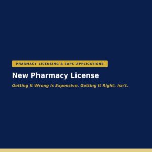 New Pharmacy Licence — SAPC and Department of Health applications